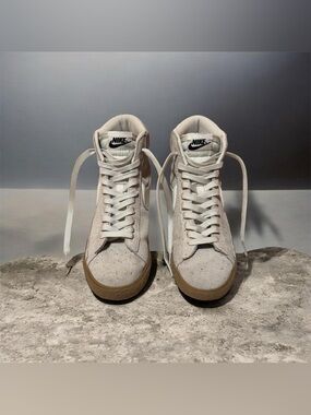 Nike High-Top Sneakers in Cream and Gum